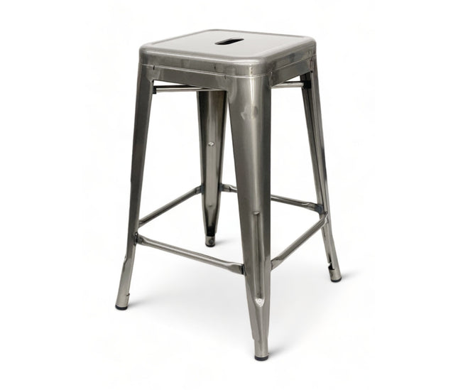 AMKO M7782-24H Pewter Commercial Grade Restaurant Counter Barstool