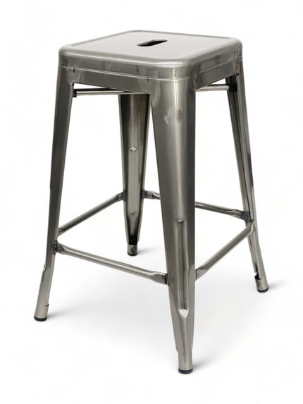 AMKO M7782-24H Pewter Commercial Grade Restaurant Counter Barstool