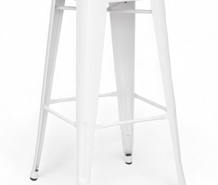 AMKO M7782 White Commercial Grade Restaurant Barstool