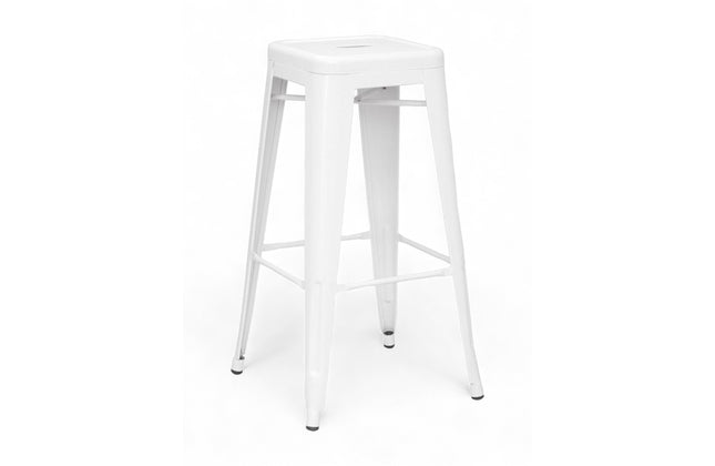 AMKO M7782 White Commercial Grade Restaurant Barstool