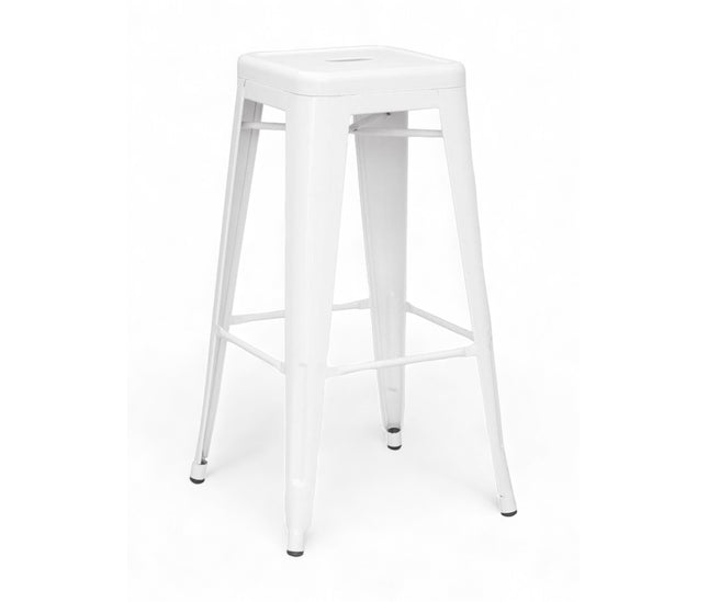 AMKO M7782 White Commercial Grade Restaurant Barstool