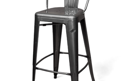 AMKO M7783 Pewter Commercial Grade Restaurant Barstool
