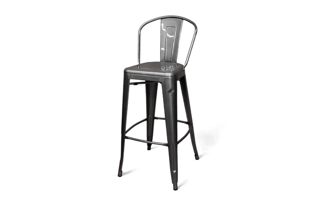 AMKO M7783 Pewter Commercial Grade Restaurant Barstool