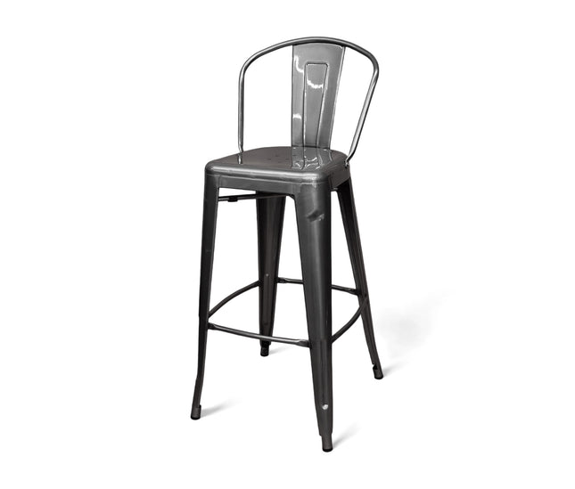 AMKO M7783 Pewter Commercial Grade Restaurant Barstool