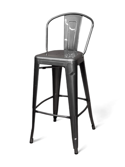 AMKO M7783 Pewter Commercial Grade Restaurant Barstool