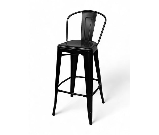 AMKO M7783 Black Commercial Grade Restaurant Barstool