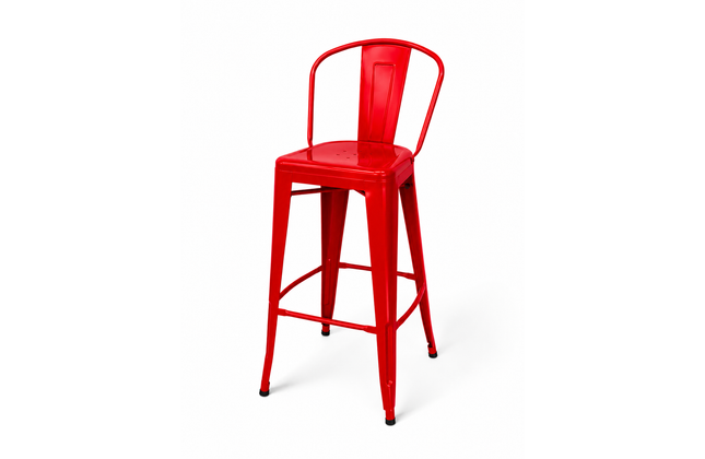 AMKO M7783 Red Commercial Grade Restaurant Barstool