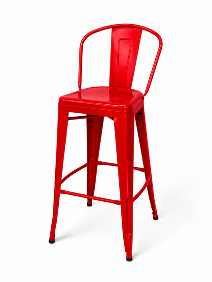 AMKO M7783 Red Commercial Grade Restaurant Barstool