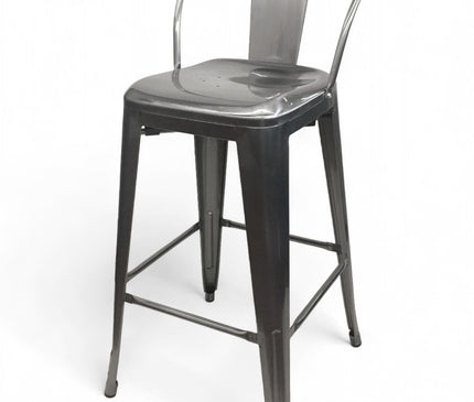 AMKO M7788 Pewter Commercial Grade Restaurant Barstool