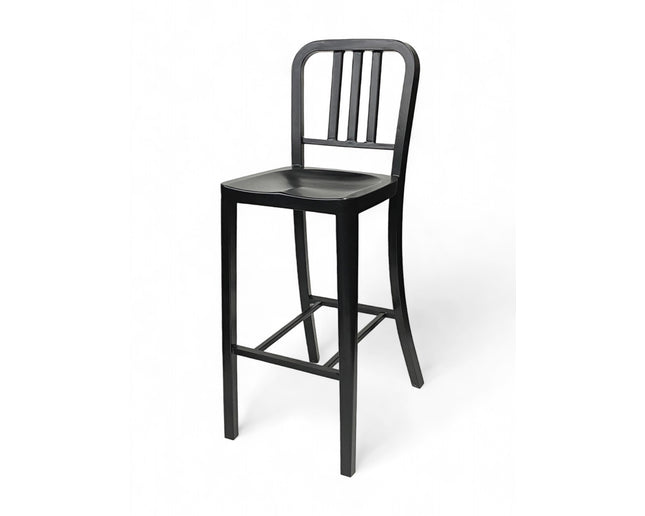 AMKO M7900BS Black Metal Commercial Grade Restaurant Barstool