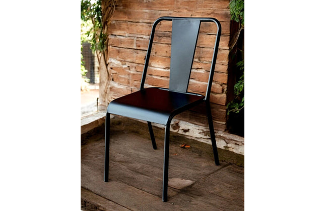 AMKO M9326 Black Metal Commercial Grade Restaurant Chair