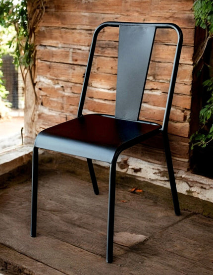 AMKO M9326 Black Metal Commercial Grade Restaurant Chair