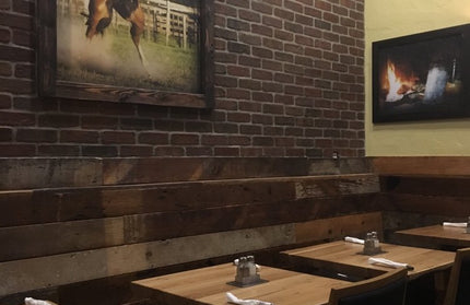 AMKO T10 Plank White Oak Live Edge Restaurant Table Top