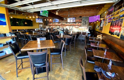 AMKO M2865 Metal Frame Full Upholstered Seat Restaurant Barstool