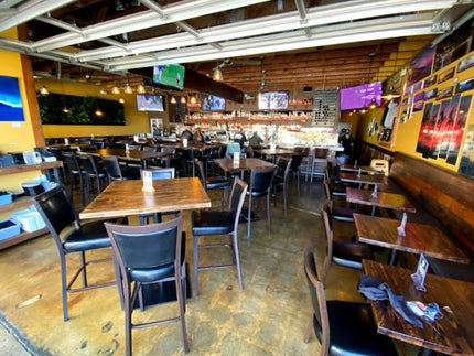 AMKO M2865 Metal Frame Full Upholstered Seat Restaurant Barstool