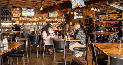 AMKO M2865 Metal Frame Full Upholstered Seat Restaurant Barstool