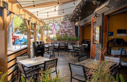 AMKO 538SB Black Gray Aluminum Commercial Grade Restaurant Chair