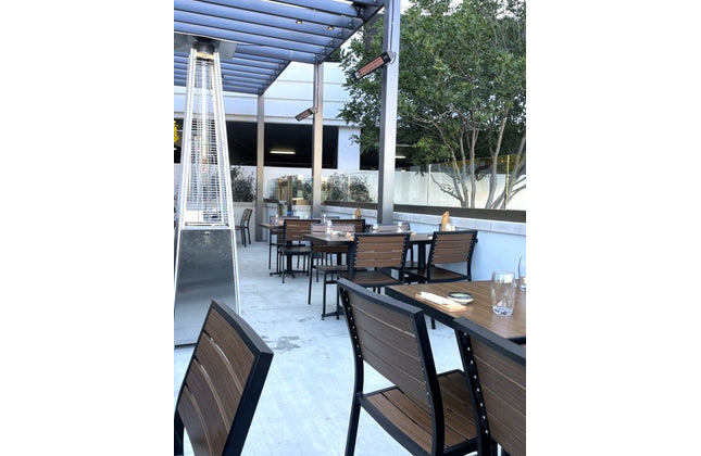 AMKO 543SB Pecan Aluminum Commercial Grade Restaurant Chair