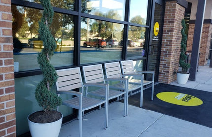 AMKO 543AG Gray Brown Aluminum Commercial Grade Restaurant Chair