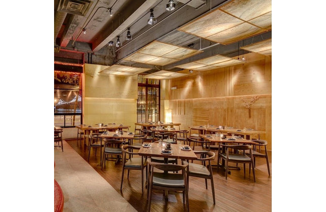 AMKO M5680A Walnut Commercial Grade Restaurant Chair