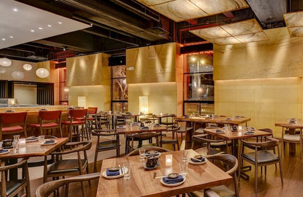 AMKO M5680A Walnut Commercial Grade Restaurant Chair