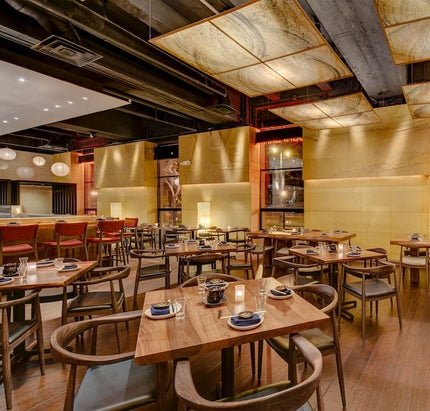 AMKO M5680A Walnut Commercial Grade Restaurant Chair