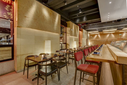 AMKO M5680A Walnut Commercial Grade Restaurant Chair