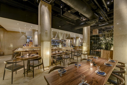 AMKO T20P Plank Black Walnut Live Edge Restaurant Table Top