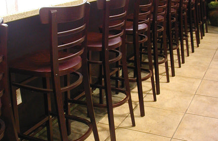 AMKO 1950 Restaurant Solid Wood Barstool