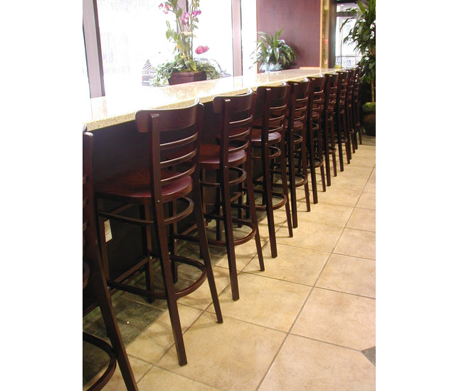 AMKO 1950 Restaurant Solid Wood Barstool