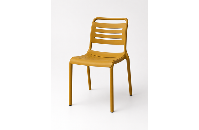 AMKO P109 Mustard Commercial Grade Restaurant Durable Plastic Chair