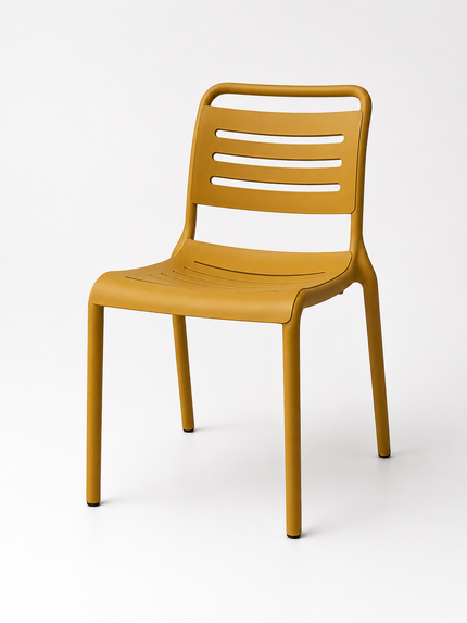 AMKO P109 Mustard Commercial Grade Restaurant Durable Plastic Chair