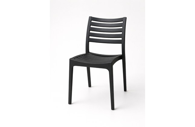AMKO P113 Black Commercial Grade Restaurant Durable Plastic Chair