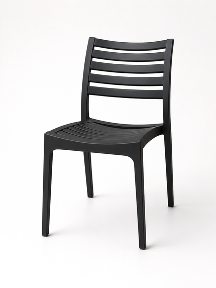 AMKO P113 Black Commercial Grade Restaurant Durable Plastic Chair