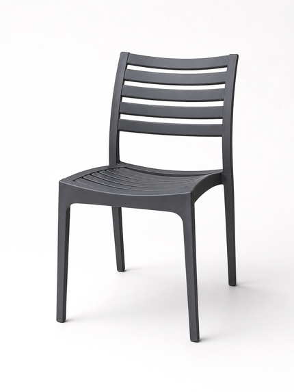 AMKO P113 Gray Commercial Grade Restaurant Durable Plastic Chair
