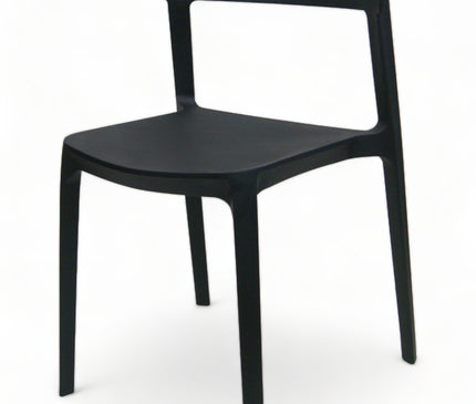 AMKO P148 Black Commercial Grade Restaurant Durable Plastic Chair