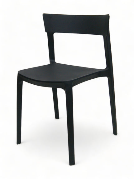 AMKO P148 Black Commercial Grade Restaurant Durable Plastic Chair