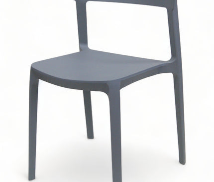 AMKO P148 Gray Commercial Grade Restaurant Durable Plastic Chair