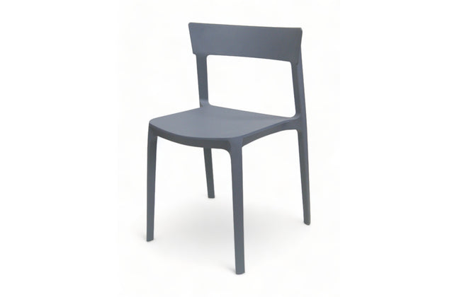 AMKO P148 Gray Commercial Grade Restaurant Durable Plastic Chair