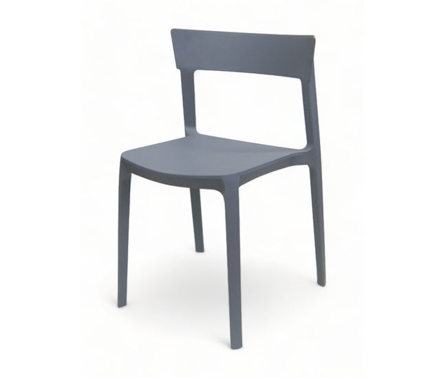 AMKO P148 Gray Commercial Grade Restaurant Durable Plastic Chair