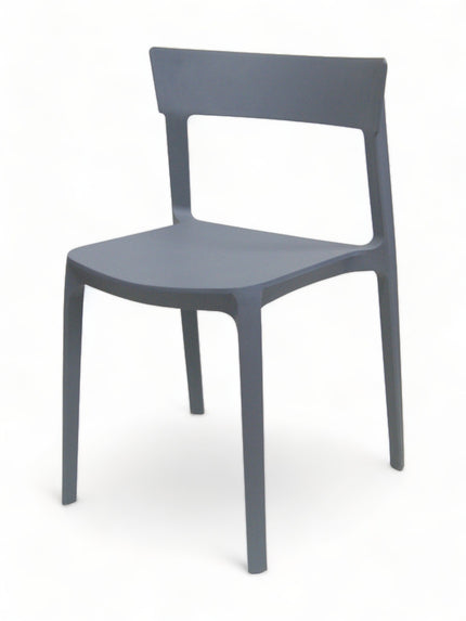 AMKO P148 Gray Commercial Grade Restaurant Durable Plastic Chair