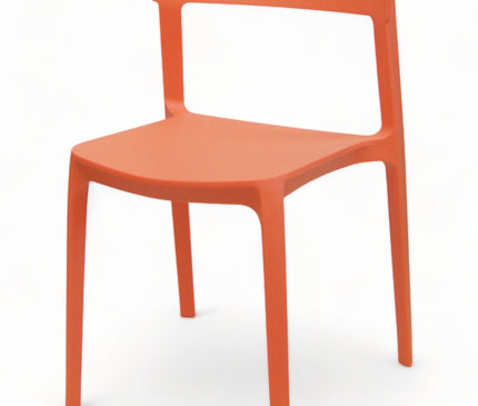 AMKO P148 Orange Commercial Grade Restaurant Durable Plastic Chair