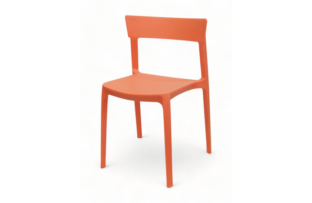 AMKO P148 Orange Commercial Grade Restaurant Durable Plastic Chair