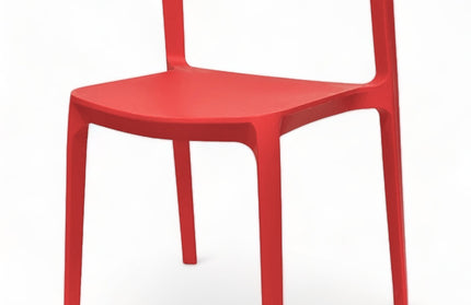 AMKO P148 Red Commercial Grade Restaurant Durable Plastic Chair