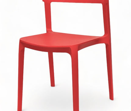 AMKO P148 Red Commercial Grade Restaurant Durable Plastic Chair