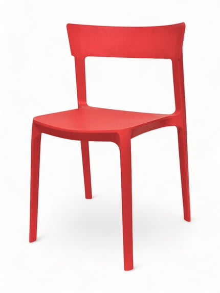 AMKO P148 Red Commercial Grade Restaurant Durable Plastic Chair