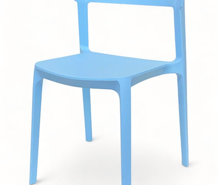 AMKO P148 Sky Blue Commercial Grade Restaurant Durable Plastic Chair