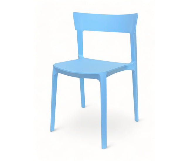 AMKO P148 Sky Blue Commercial Grade Restaurant Durable Plastic Chair