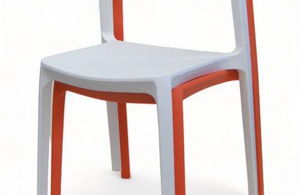 AMKO P148 White Commercial Grade Restaurant Durable Plastic Chair