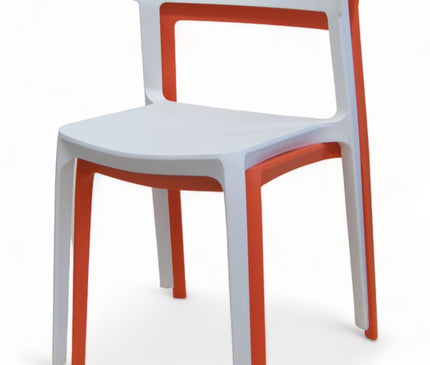 AMKO P148 White Commercial Grade Restaurant Durable Plastic Chair